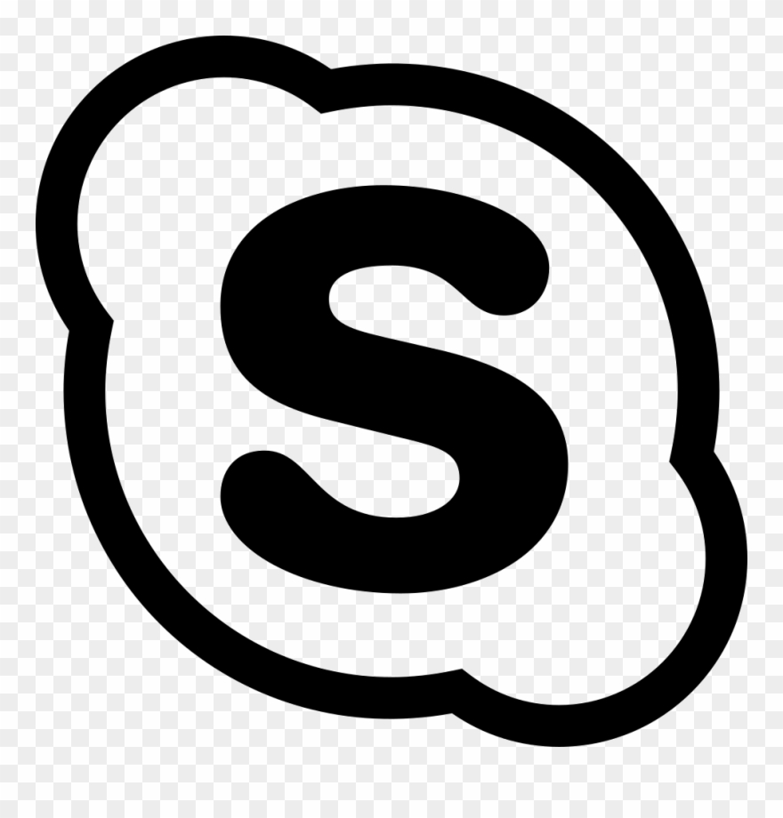 Skype Clipart Svg - Skype Logo White Png Transparent Png