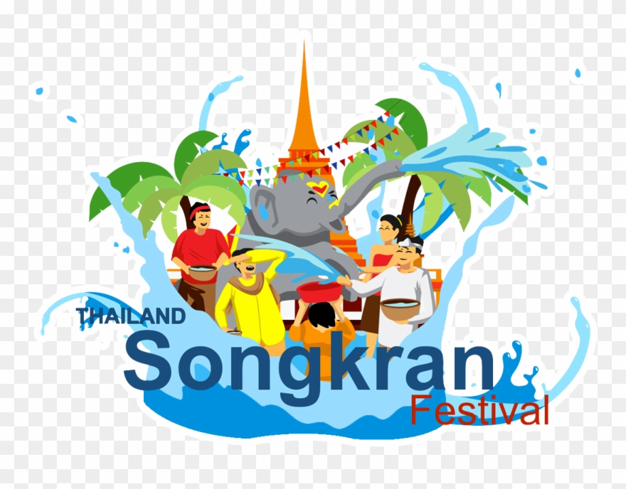Happy Songkran Festival - Songkran Vector Free Download Clipart