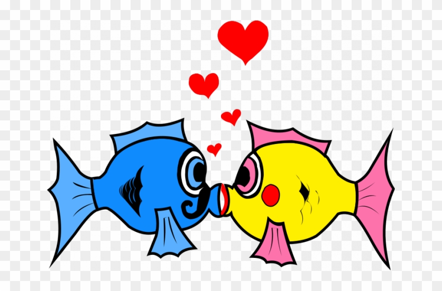 Kissing Fish Clipart - Png Download