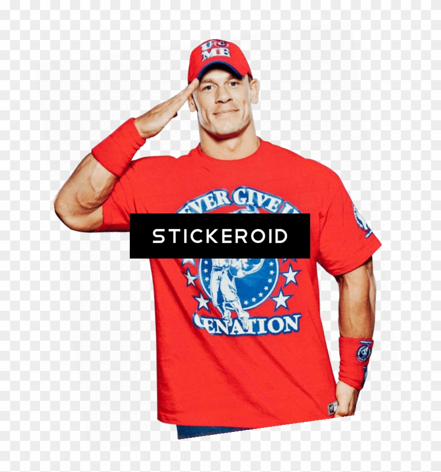 John Cena - Mens John Cena You Cant See Me Never Give Up Red Blue Clipart