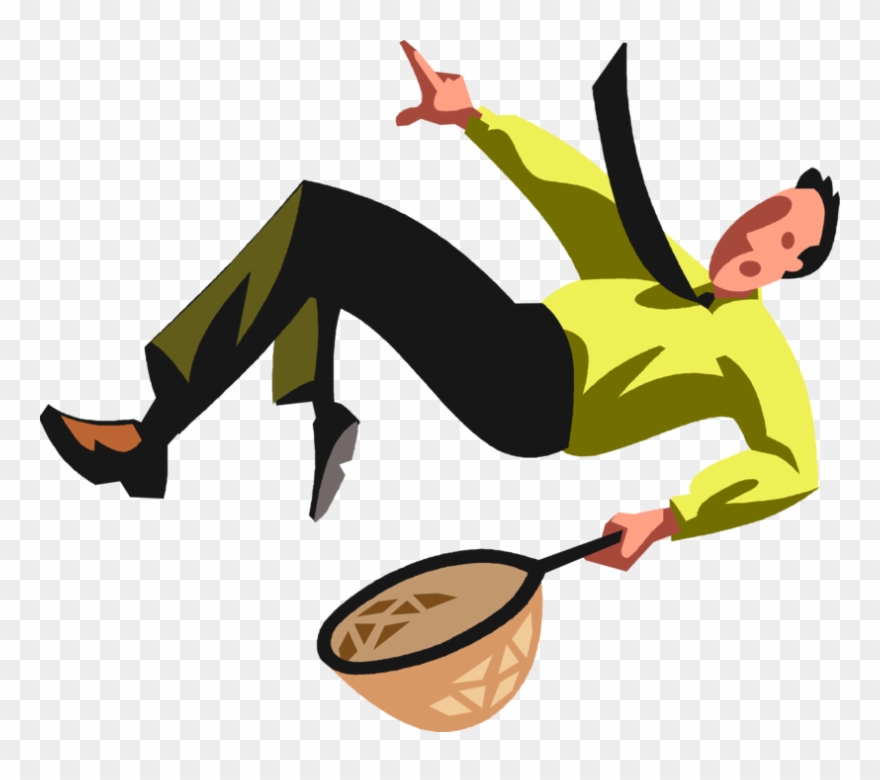 Entrepreneur Takes Tumble Image Stock - Vector Graphics Clipart