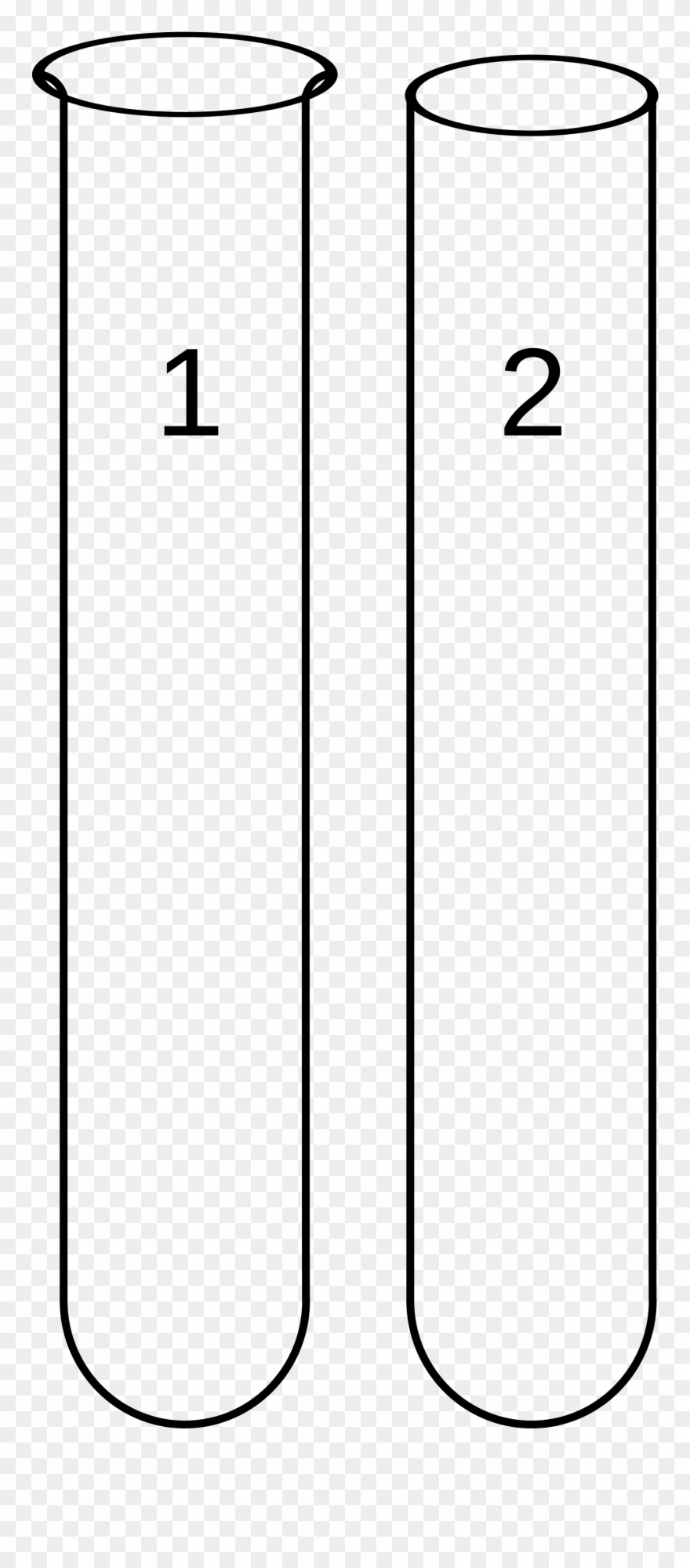 File Test Tubes Comparison Microbiology And Normal - Clip Art - Png Download