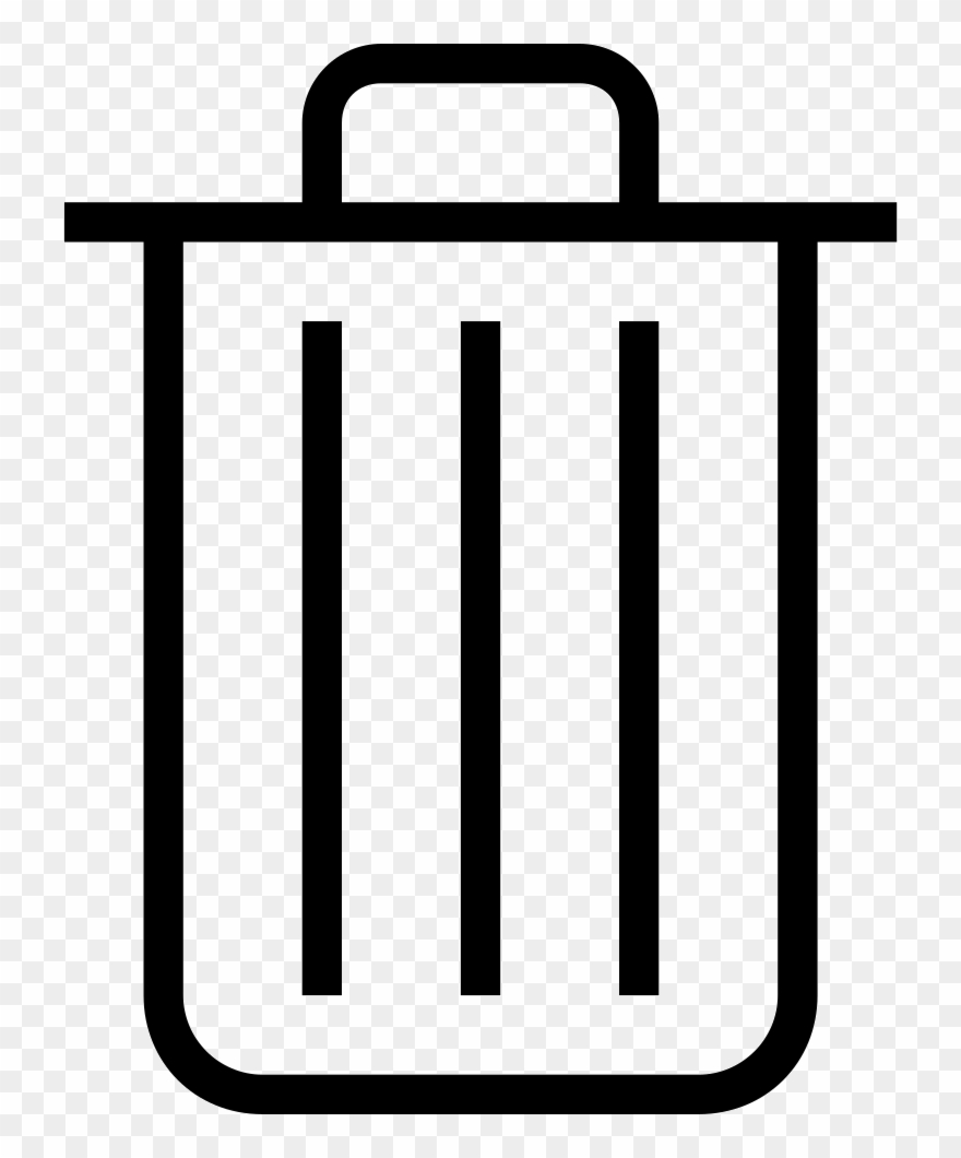 Png File Svg - Trash Can Vector Free Black Clipart