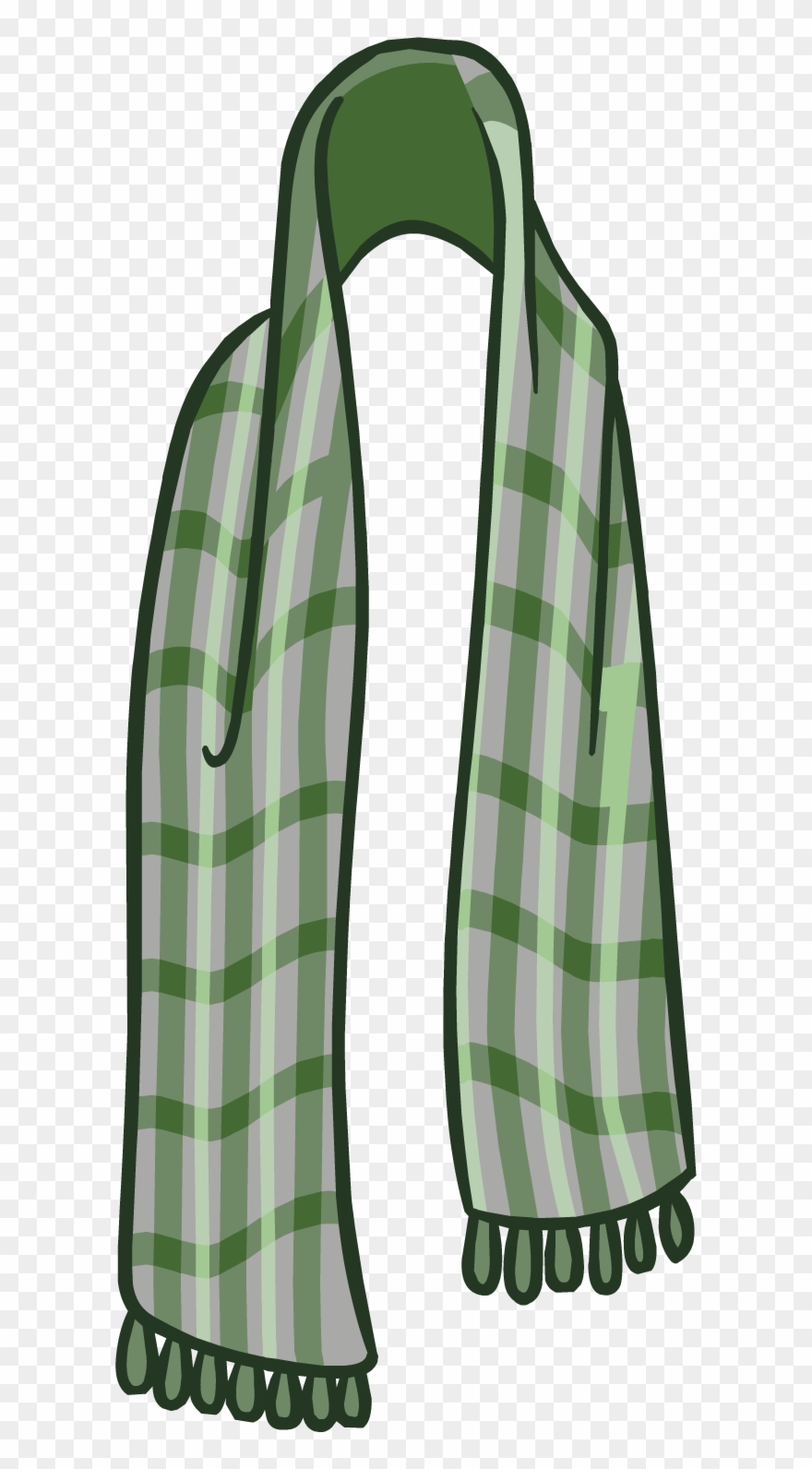 Green Plaid Scarf - Bufanta Club Penguin Clipart