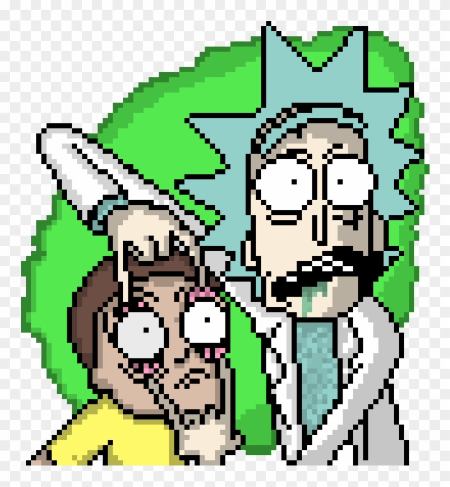 Rick And Morty - Rick And Morty Pixel Art Clipart
