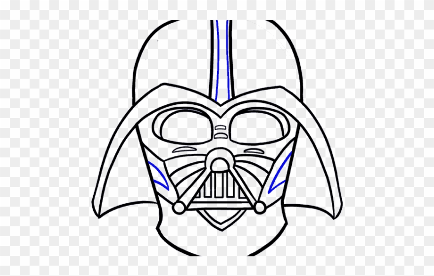 How To Draw Darth Vader In A Few Easy Steps - Draw Darth Vader Head Clipart