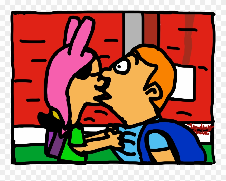 Roust And Louise Kiss - Fan Art Clipart