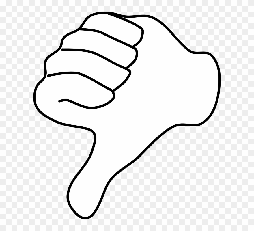 Thumbs Down White Png Clipart