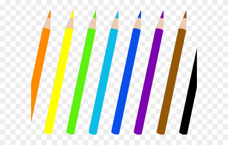 Single Clipart Colored Pencil - Png Download