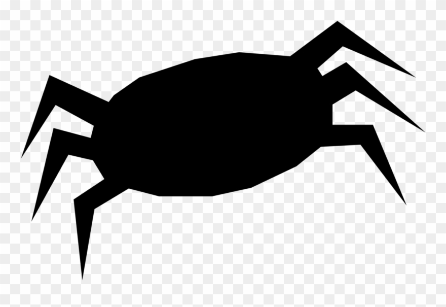 Black And White Monochrome Photography Drawing Silhouette - Spider Drawing Black Clipart