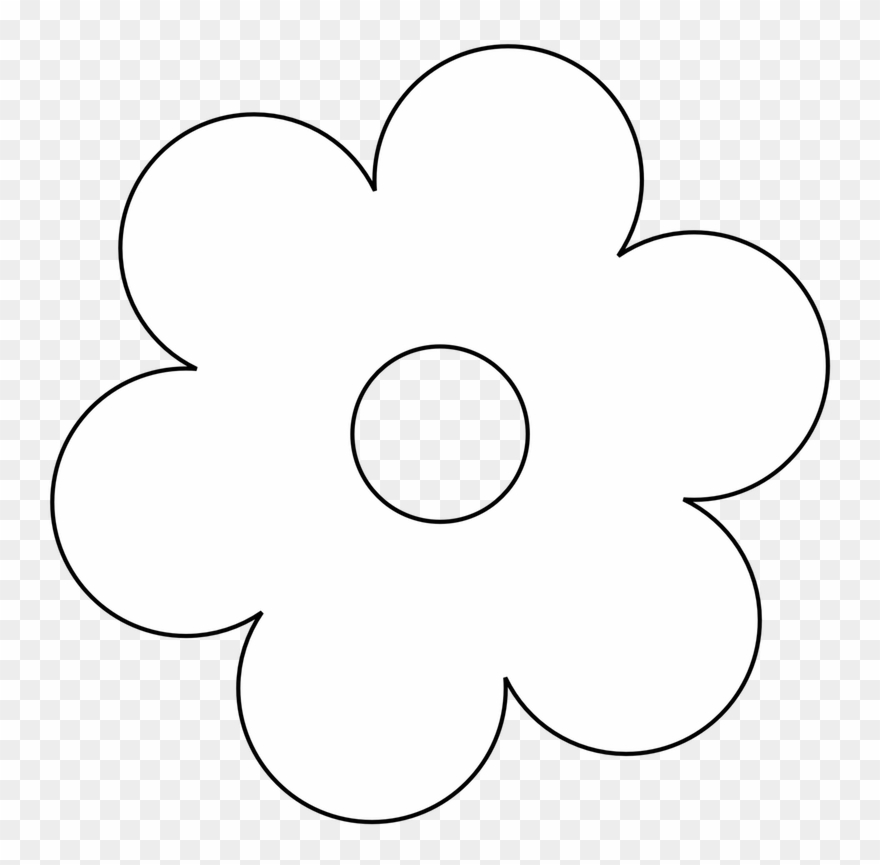 Flower Black And White Clip Art Flowers Clipart Pot - Flower White Clip Art - Png Download
