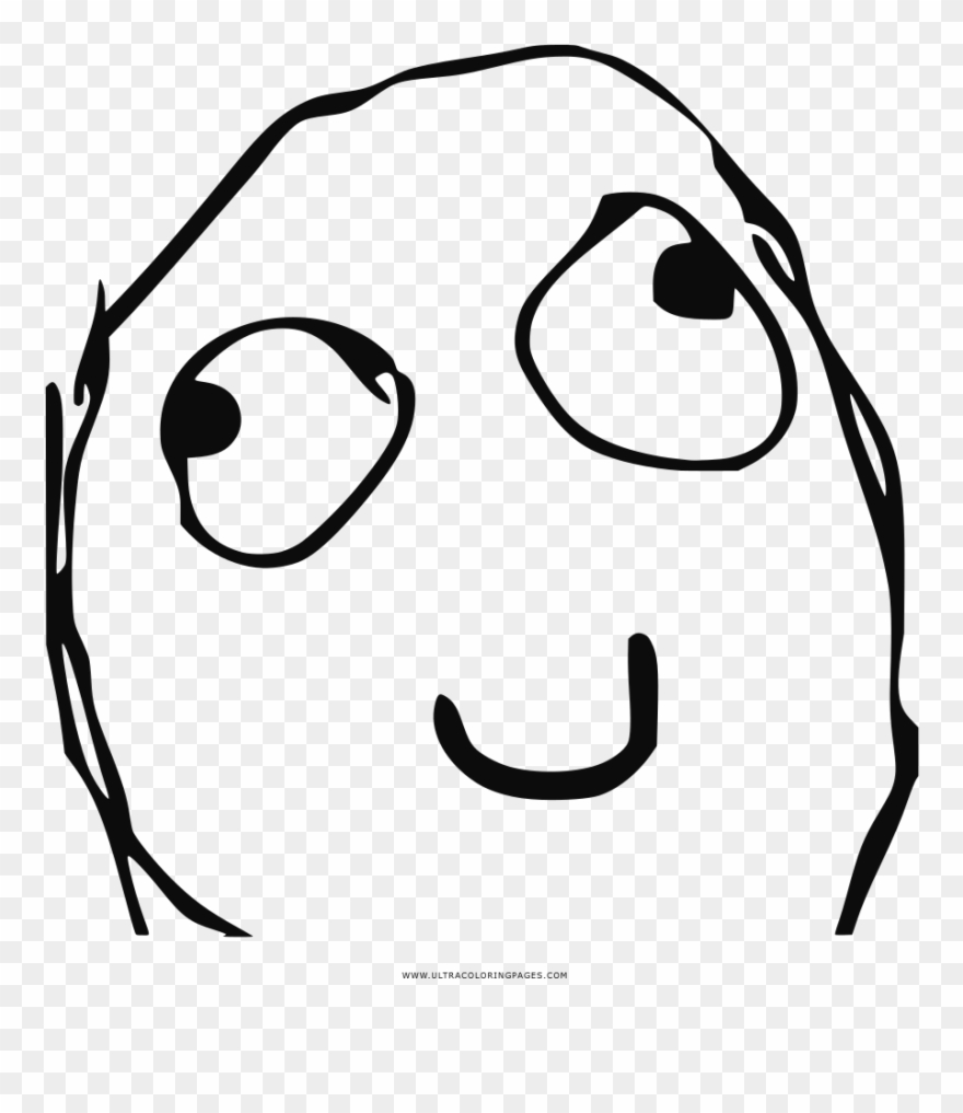 Derp Coloring Page - Troll Face Clipart