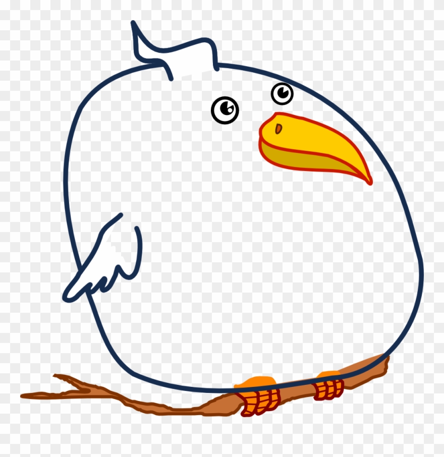 Fat Bird Black White Line Art 999px 82 - Fat Bird Png Clipart
