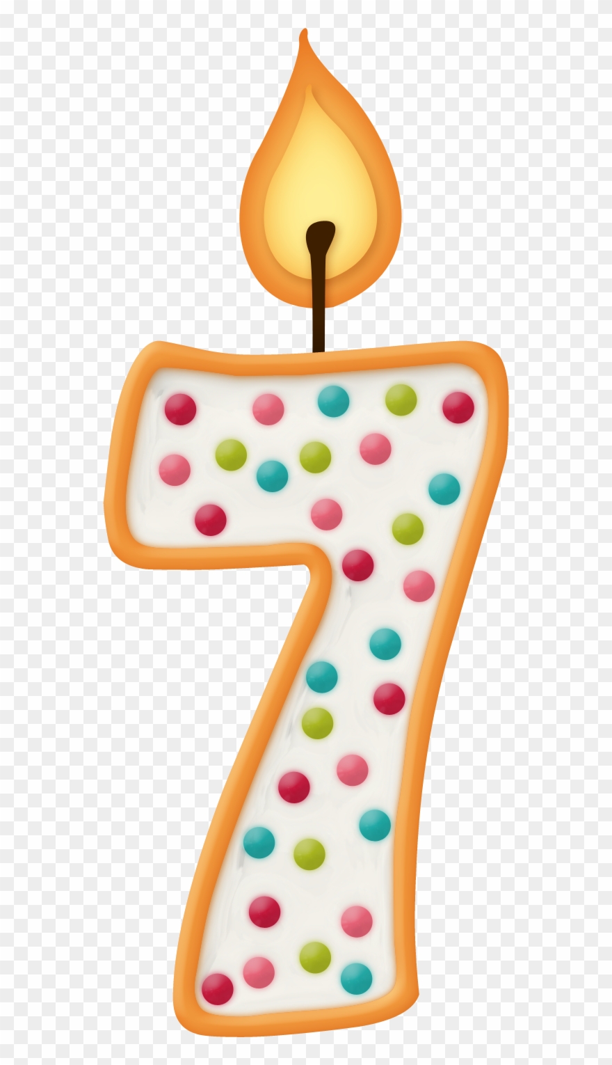 Septimo Cumpleaños Apenb - Vela Numero 7 Png Clipart