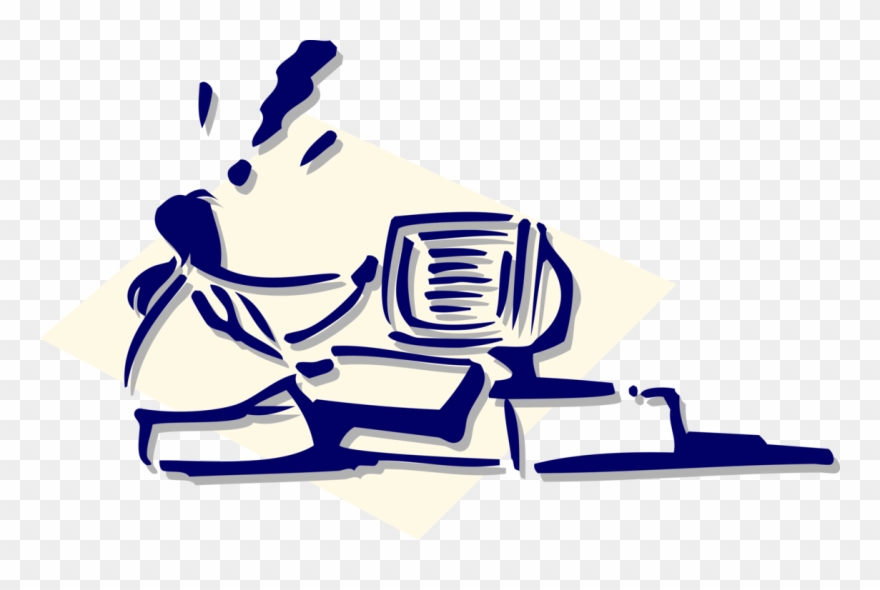 Vector Illustration Of Office Worker Frustrated By Clipart