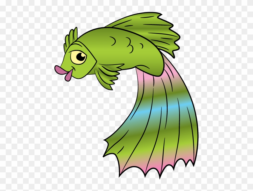 Golly Green Guppy - Little Otter Swim School Clipart