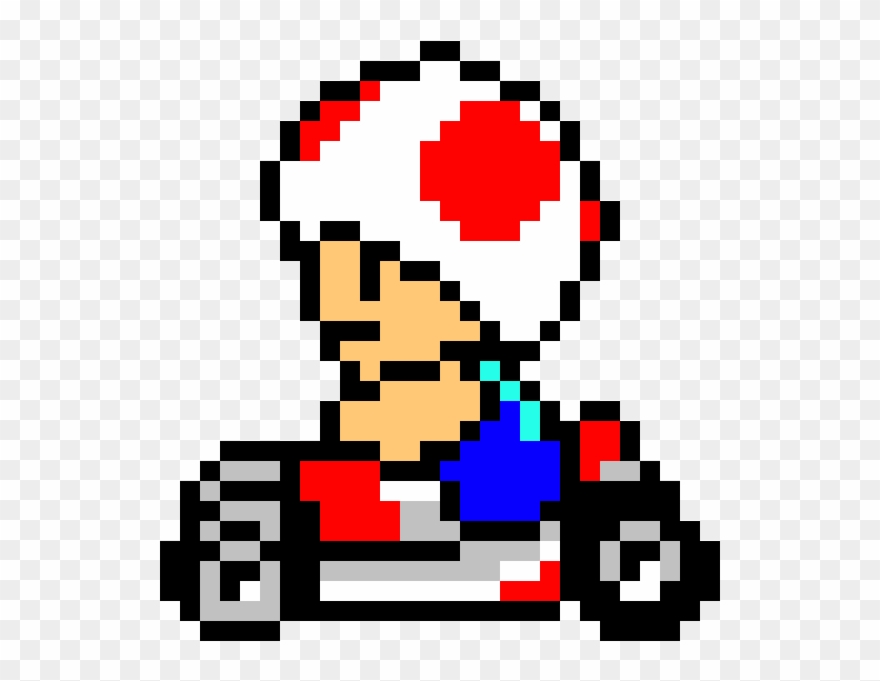 Mario Cart - Mario Kart Minecraft Pixel Art Clipart
