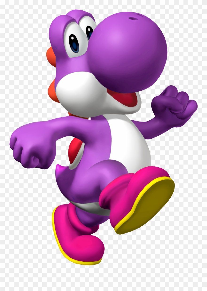 Purple Yoshi - Mario Characters Clipart