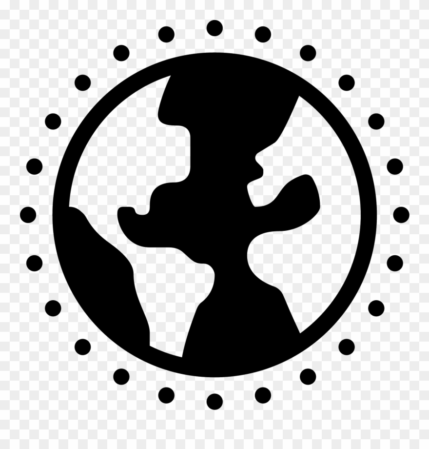 Earth Planet Filled Icon - Certificate Of Editing And Proofreading Clipart