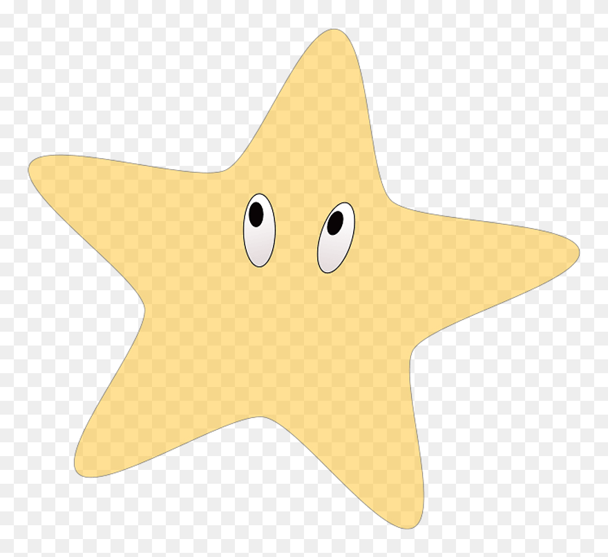 Starfish Outline 13, Buy Clip Art - ดาว สี เหลือง การ์ตูน - Png Download