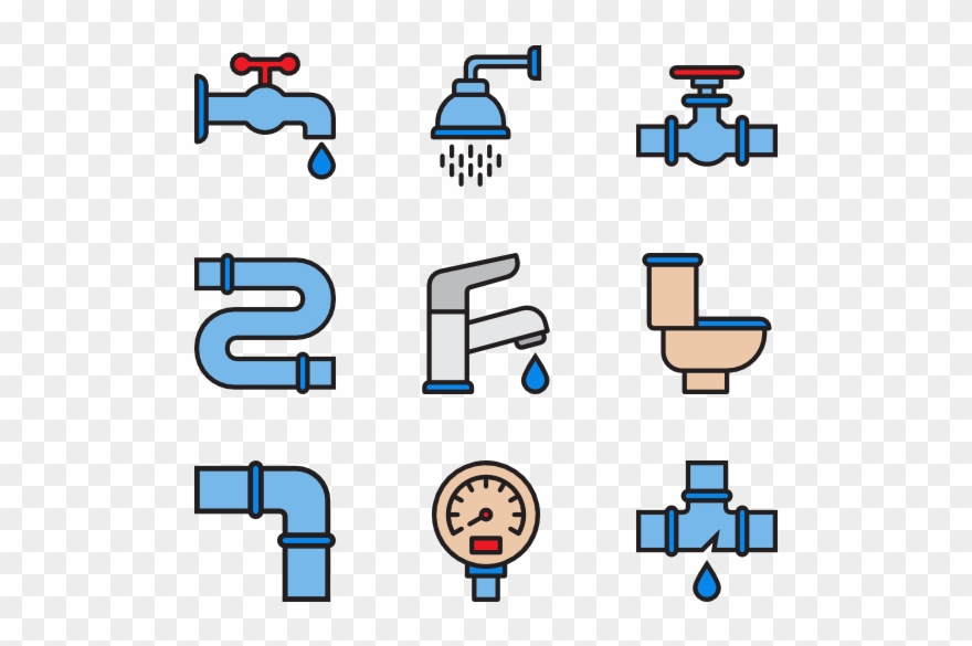 Plumber Tools - Plumbing Icon Png Free Clipart