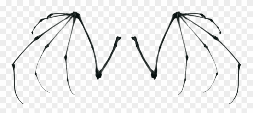 Skeletal Wings Clipart - Png Download