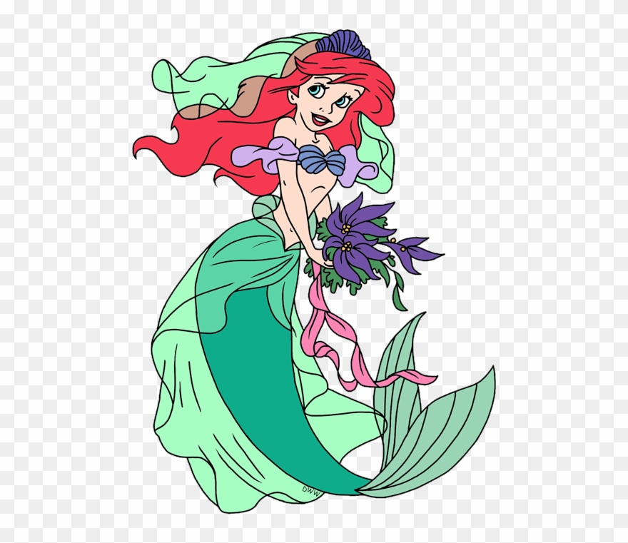 Ariel Clip Art Disney Galore Playing Dress - Ariel - Png Download