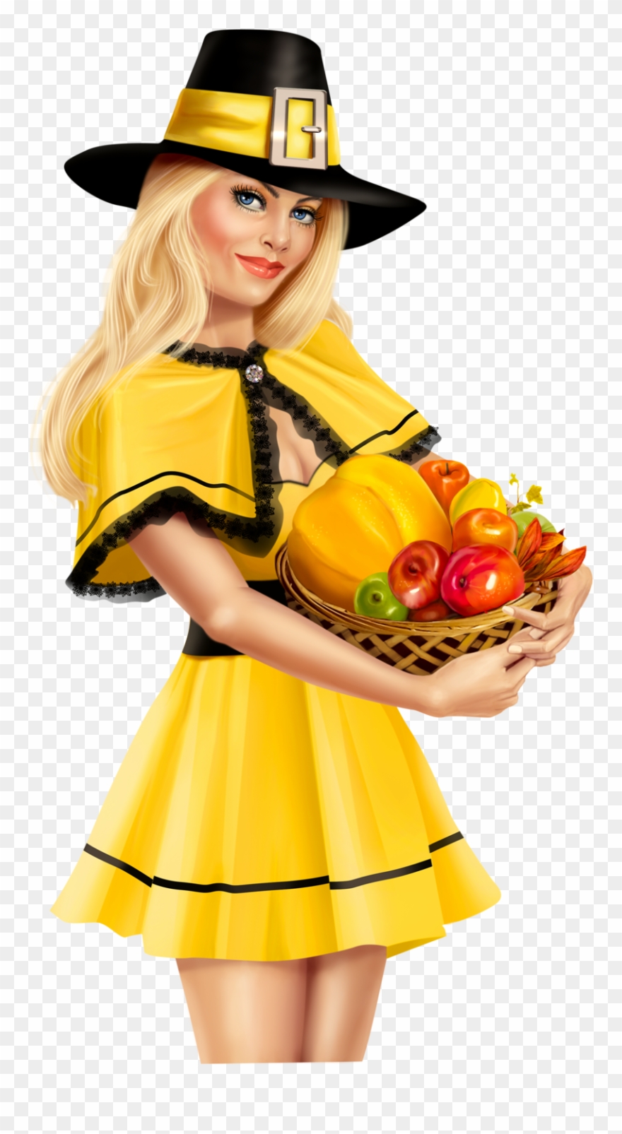 Oct 11, Women Halloween, Fashion Illustrations, Tube, - Costume Hat Clipart