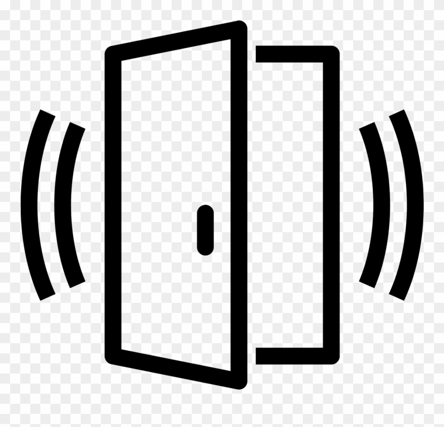 Door Sensor Alarmed Icon - Door Sensor Icon Clipart
