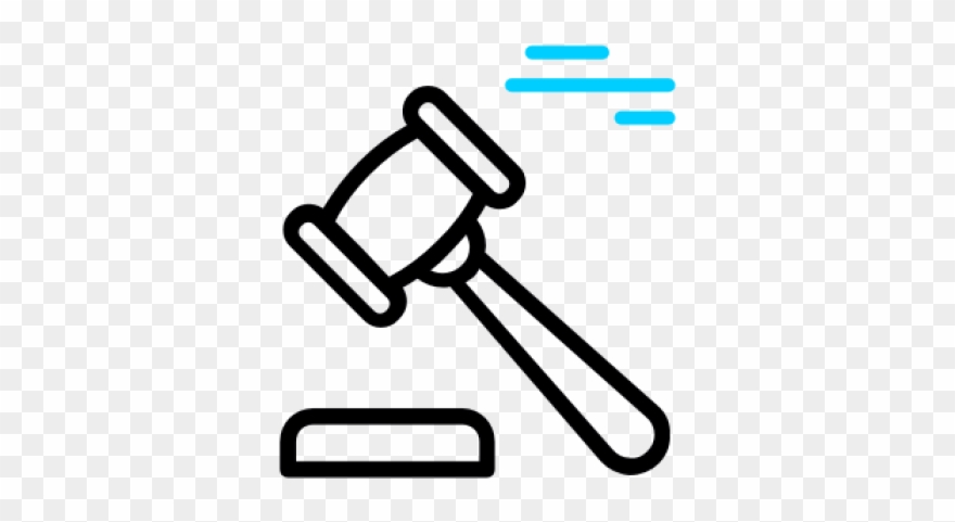 An Illustration Of A Court Gavel - Bidding Icon Clipart