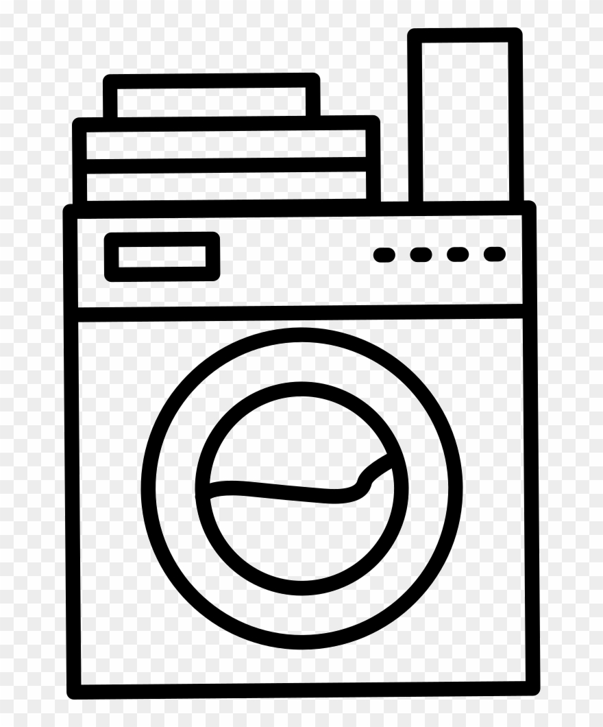 Laundry Machine Variant With Clothes And Soap On Top - Lavado De Ropa Dibujos Clipart