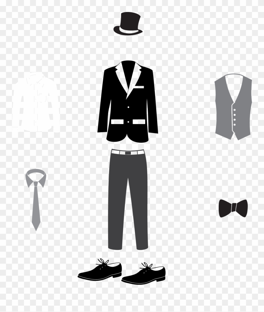 Lavalier Clip Mens Suit Image Library - Clothing - Png Download