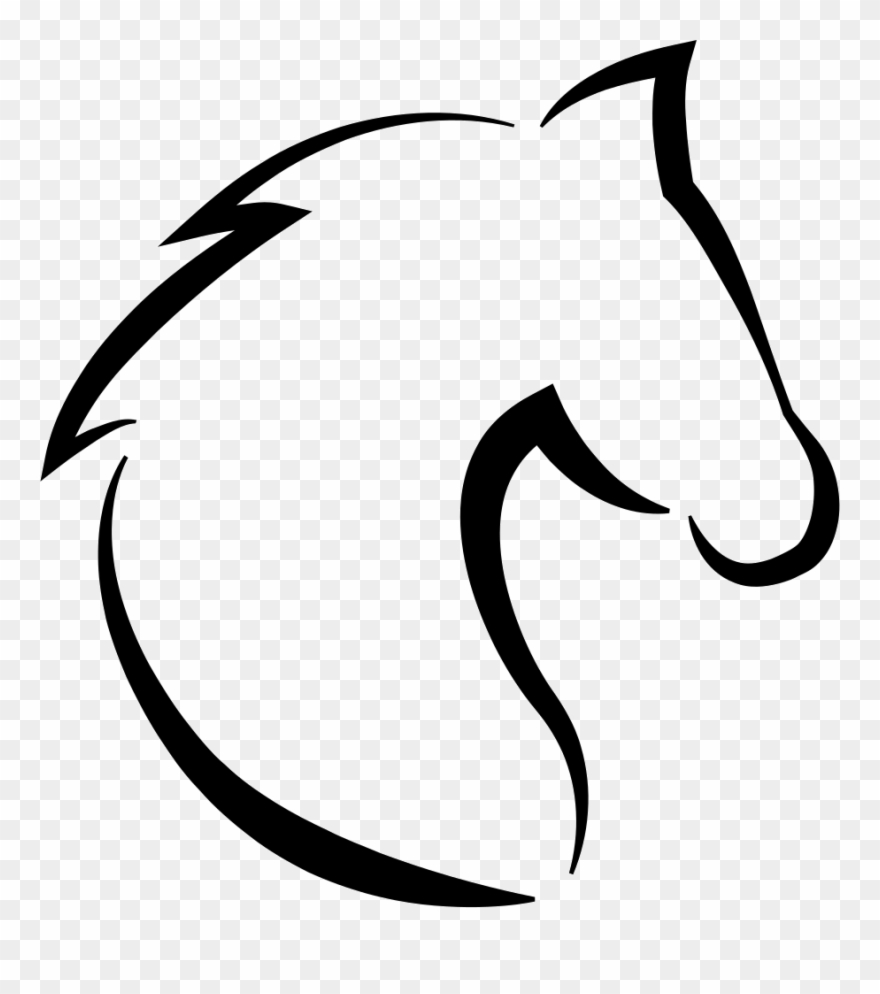 Horse Head With Hair Outline Svg Png Icon Free Download - Simple Cartoon Horse Head Clipart