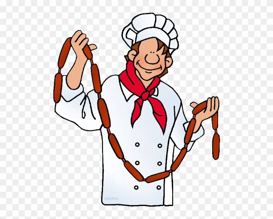 Viva La France Clip Art By Phillip Martin, Sausage - Free Clipart Butcher - Png Download