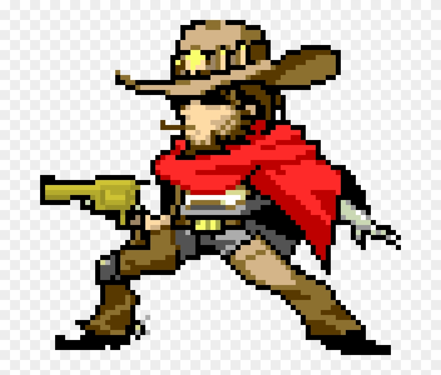 Overwatch Mccree Pixel Spray Clipart
