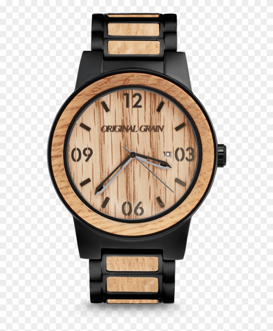 Whiskey Barrel Black 47mm By Original Grain - Wood Watch Whiskey Barrel Clipart