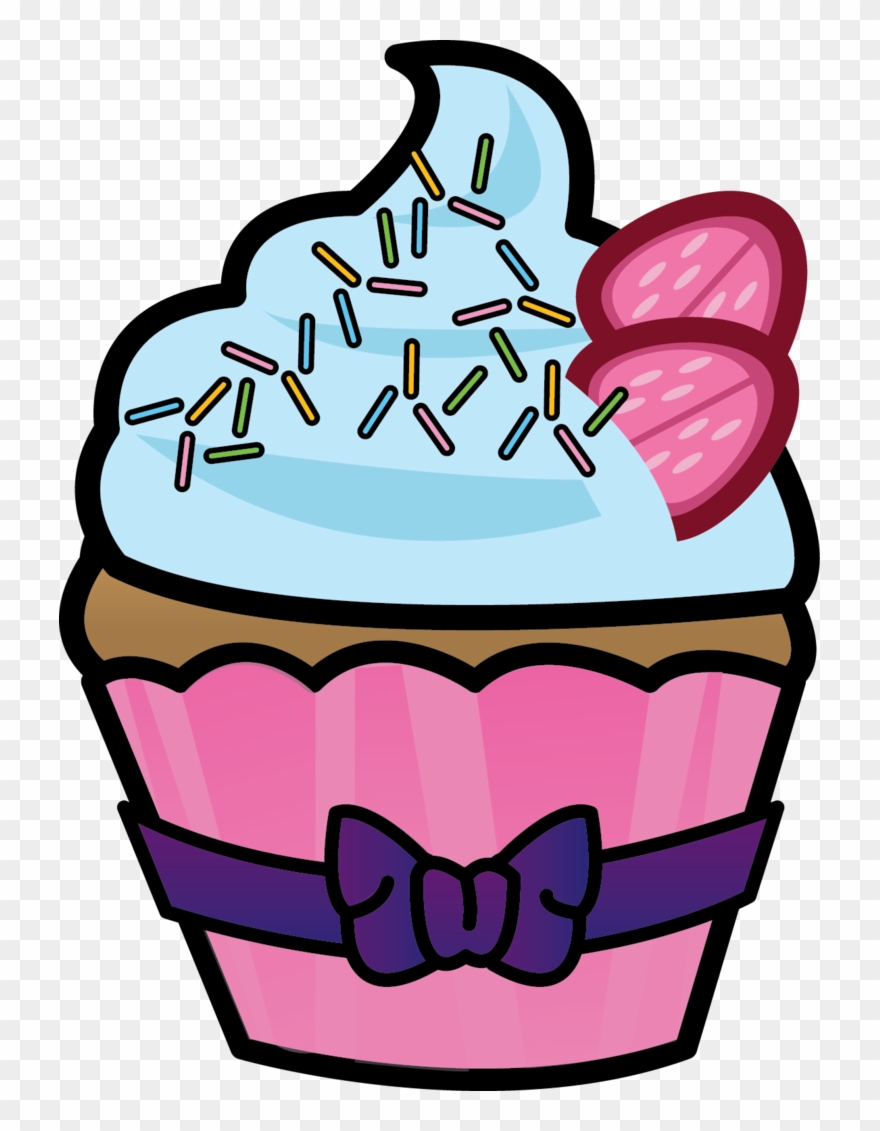 Cupcakes Clipart Half Eaten Cupcake - Sketsa Gambar Ice Cream - Png Download