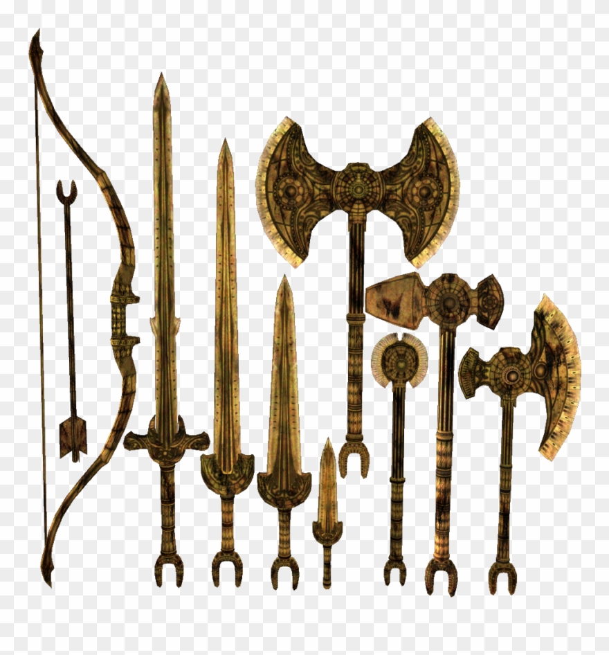 Dwarven Weapons Oblivion The Elder Scrolls Wiki - Skyrim Dwarven Weapons Clipart