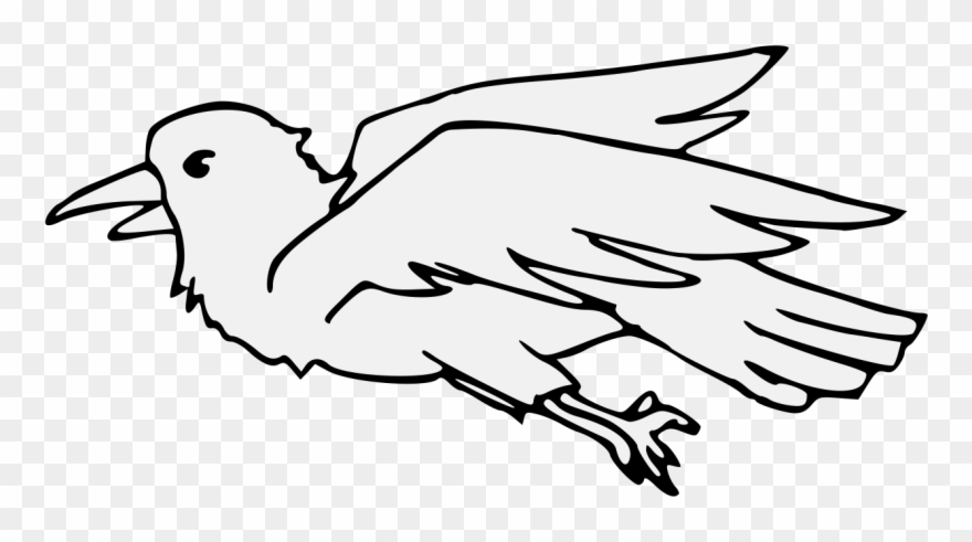 Drawn Raven Clip Art - Clip Art - Png Download