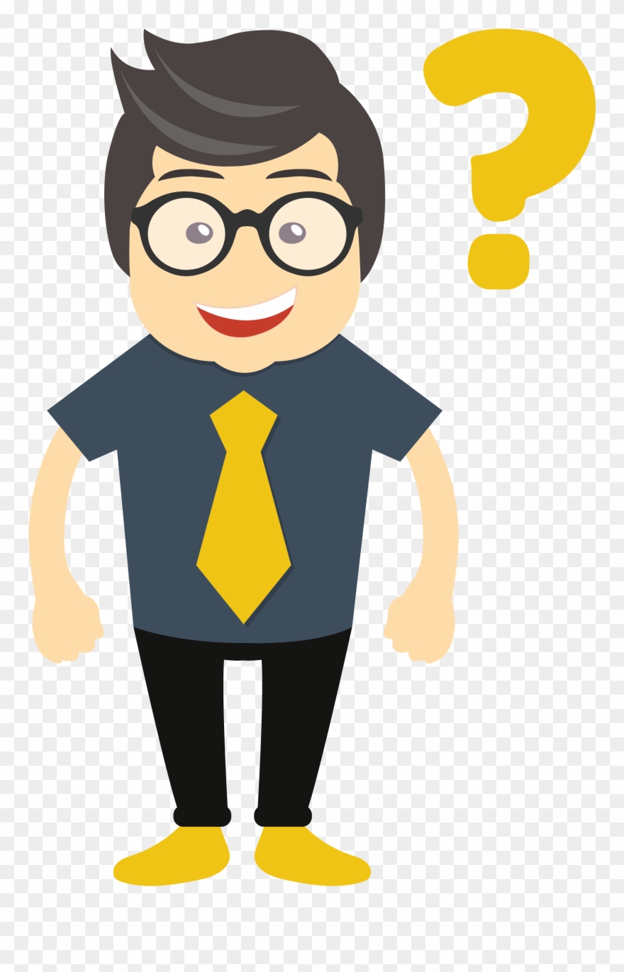 Homme Avec Un Point D'interrogation - Thumb Clipart