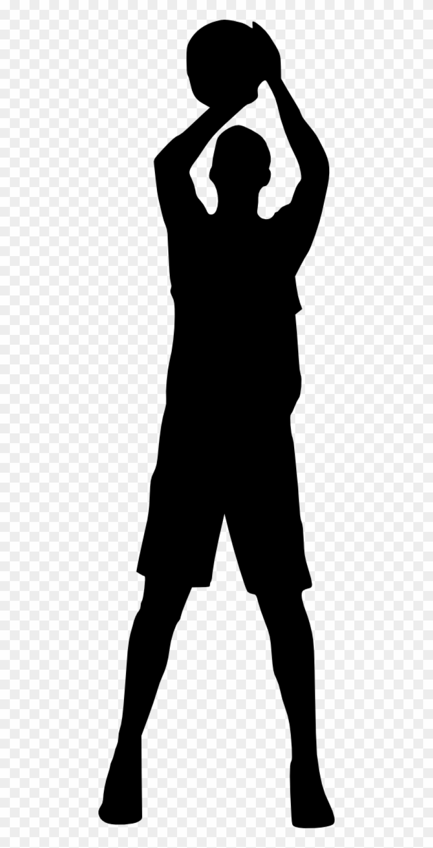 Basketball Player Silhouette Png - Silhouette Of A Basketball Png Clipart