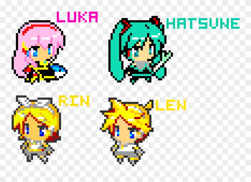 Hatsune Miku And Friends - Pixel Art Hatsune Miku Clipart