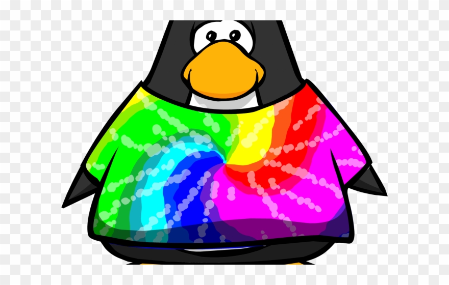 Shirt Clipart Tie Dye Shirt - Club Penguin - Png Download