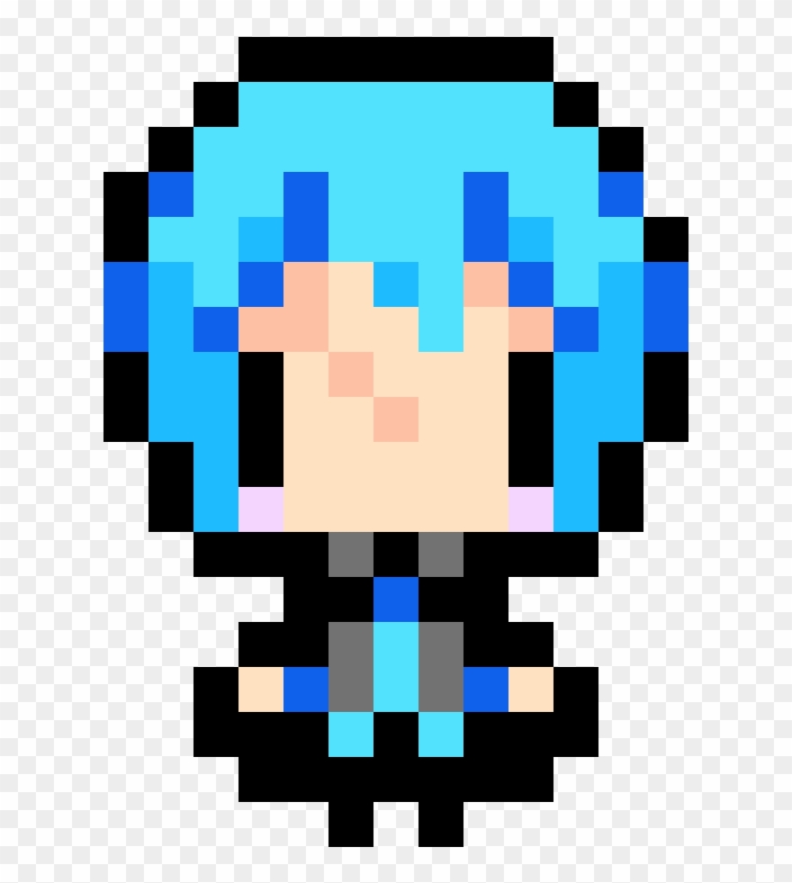 Pixel Chibi Hatsune Miku - Pixelart Burger Clipart