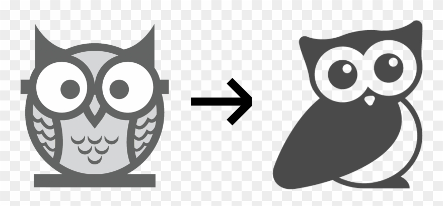 As A Favicon Or In White On Colored Backgrounds, Which - Owl Black And White Cartoon Transparent Background Clipart