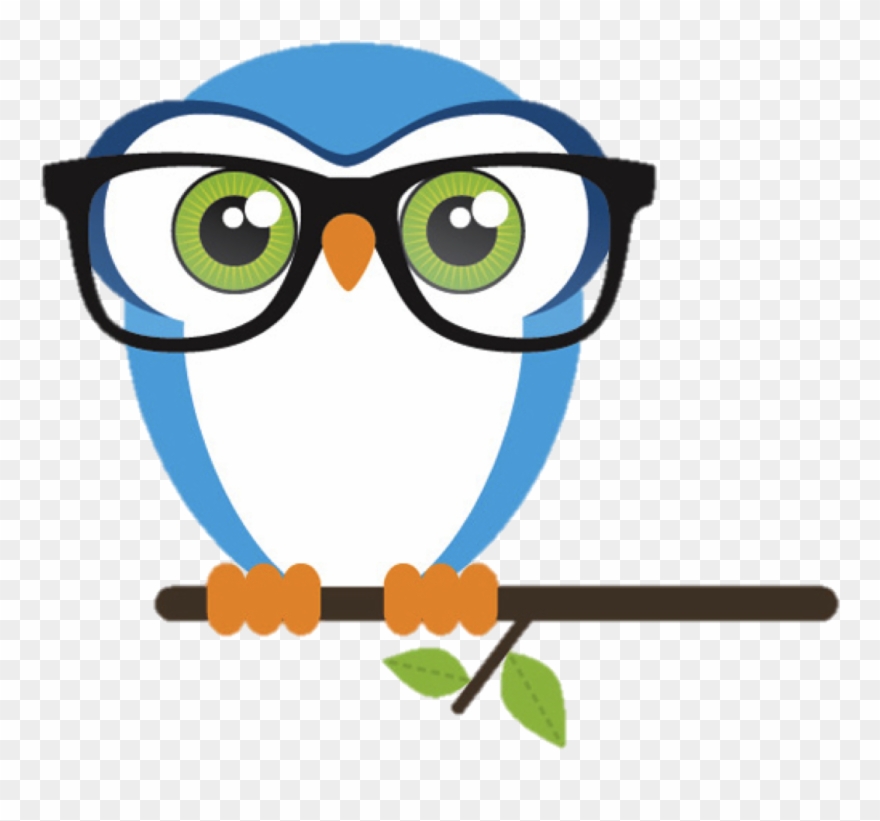 Owl Clipart Nerd Free Collection - Clip Art Owl With Glasses - Png Download