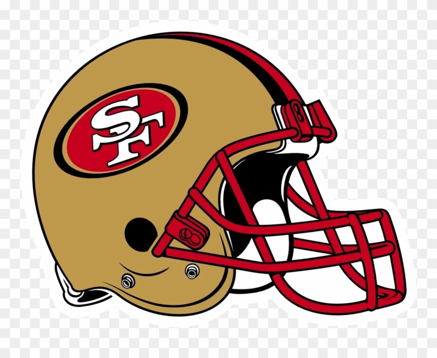 49ers Helmet Logo - Blue And Gold Football Helmet Clipart