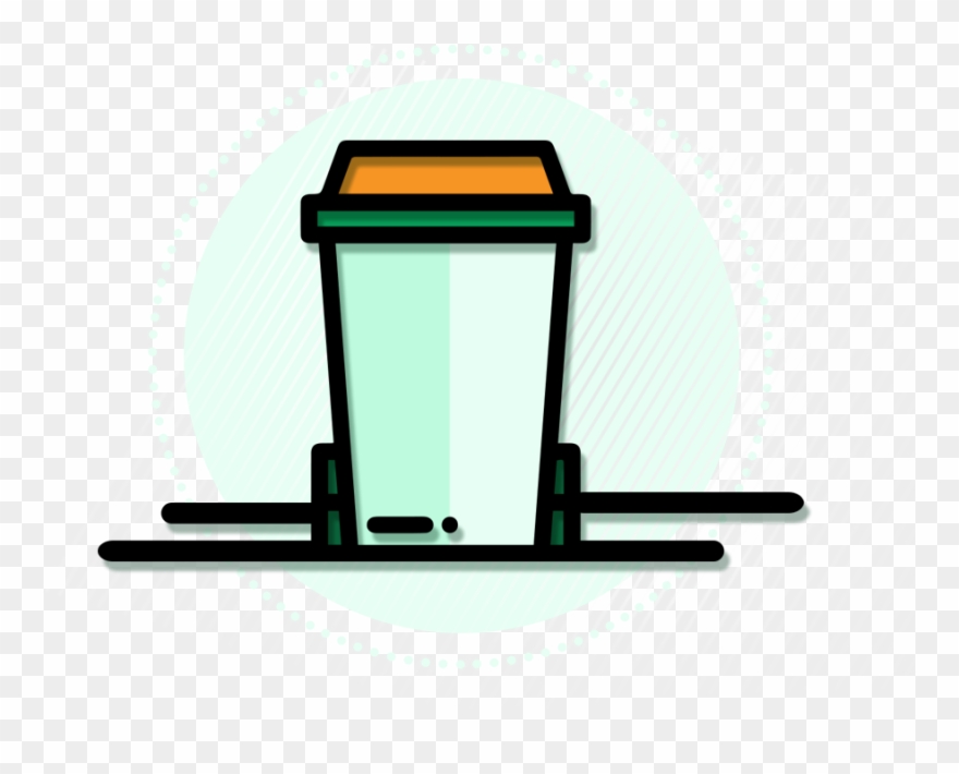 96 Gallon Trash Cart - Signature Waste Systems Clipart