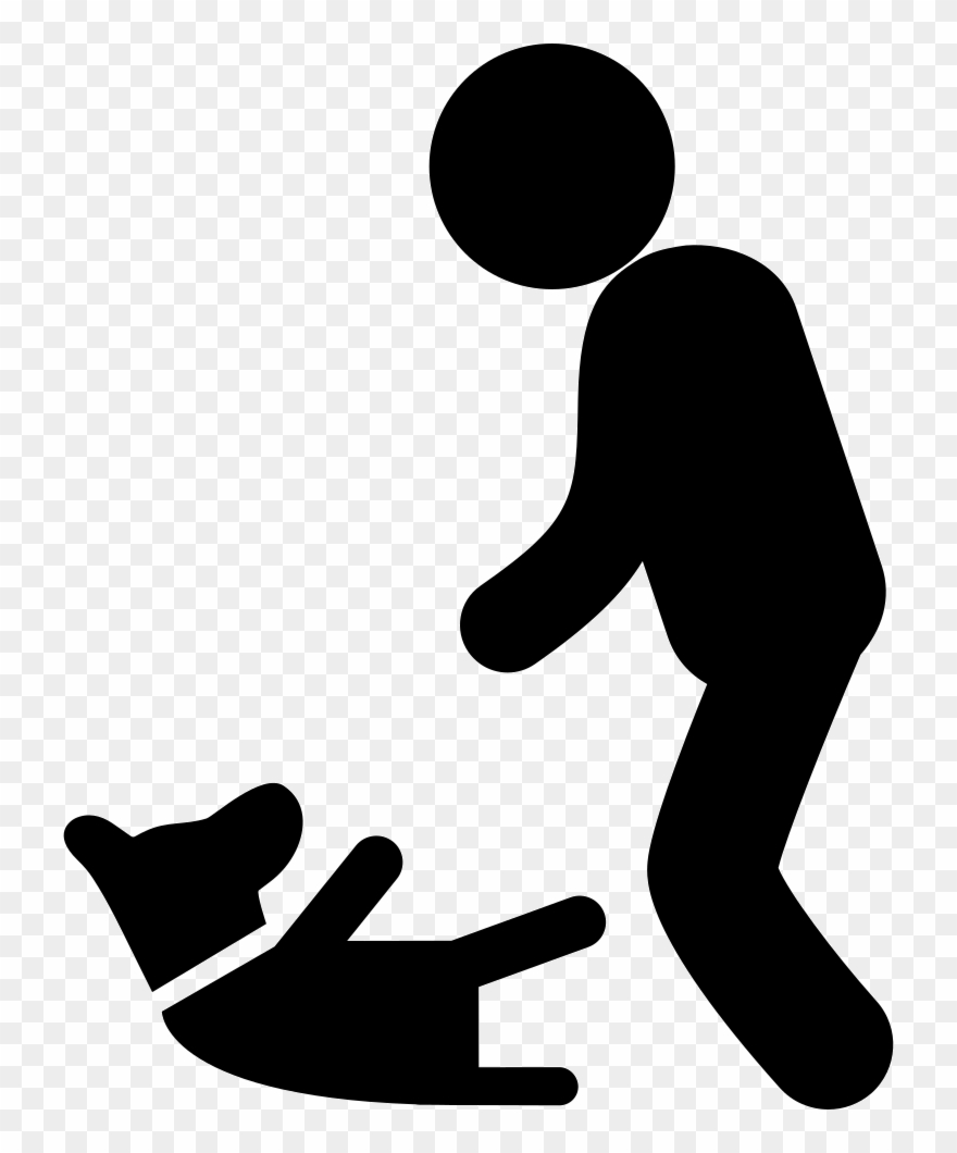 Paws Up Dog Playing With A Man Comments - Dog Clipart
