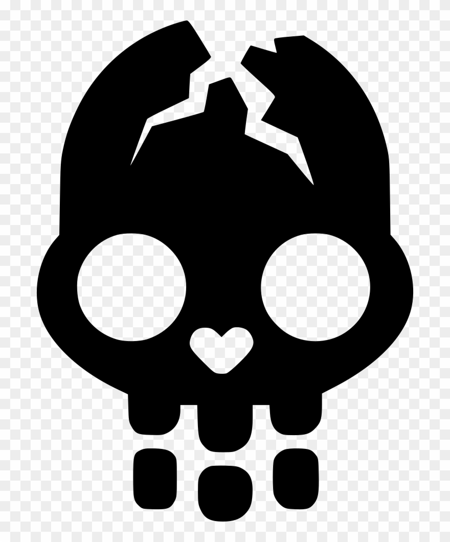 Skull Icon - Broken Skull Clipart Transparent - Png Download